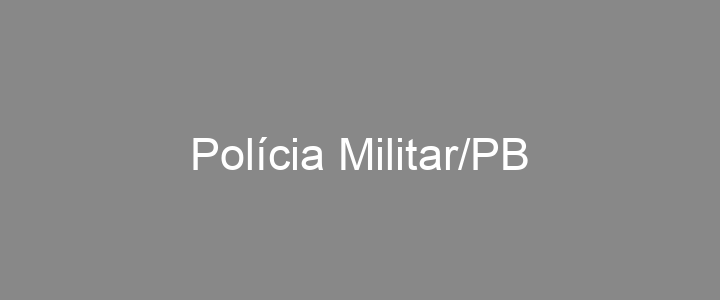 Provas Anteriores Polícia Militar/PB